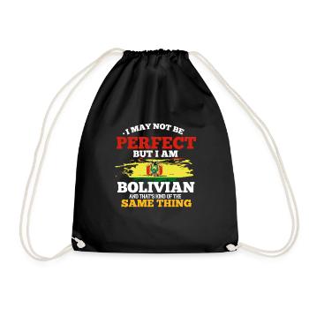 Bolivien - Turnbeutel - Schwarz - Vorne