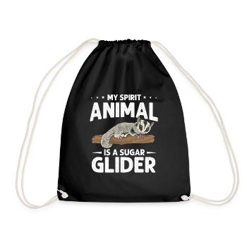 Planeur à tête courte Planeur à sucre - Sac de sport léger - noir - Devant