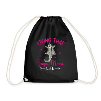 Short-headed glider Sugar Glider - Drawstring Bag - black - Front