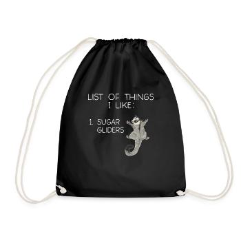 Planeur à tête courte Planeur à sucre - Sac de sport léger - noir - Devant