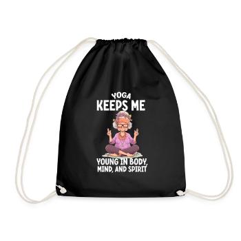 Yoga Keeps Me Young In Body Mind, And Spirit 2 - Drawstring Bag - black - Front