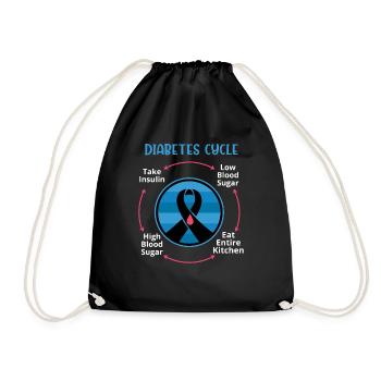 My Diabetes Mom Cycle Warrior - Drawstring Bag - black - Front
