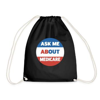 Posez-moi des questions sur la sécurité sociale Medicare - Sac de sport léger - noir - Devant