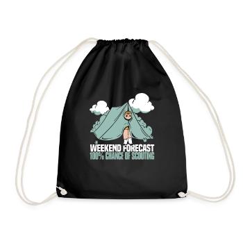 Boy Scout Cute - Drawstring Bag - black - Front