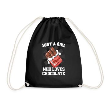 Chocolate - Drawstring Bag - black - Front