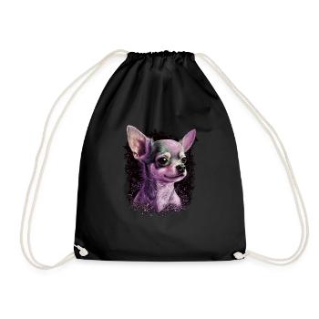 Chihuahua | Pink Jolie Rose Maman Femme ignon - Sac de sport léger - noir - Devant