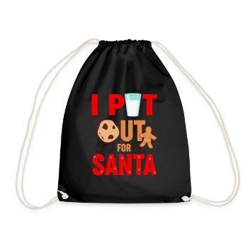 Ich habe für den Weihnachtsmann Weihnachten herausgebracht - Turnbeutel - Schwarz - Vorne