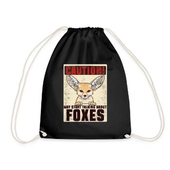 Fennek Fuchs Fennec Fox Wüstenfuchs - Turnbeutel - Schwarz - Vorne