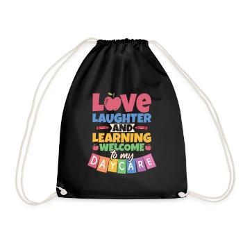 Welcome To My Daycare - Drawstring Bag - black - Front