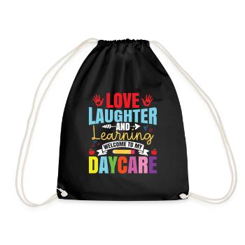 Welcome To My Daycare - Drawstring Bag - black - Front