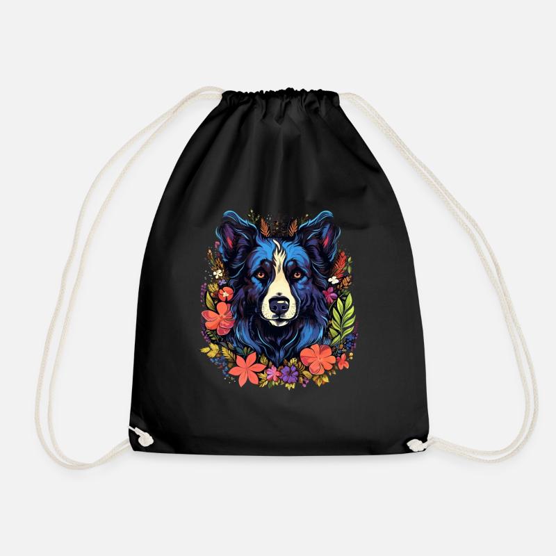 Aussie Australian Shepherd Hund Geschenk - Turnbeutel - Schwarz