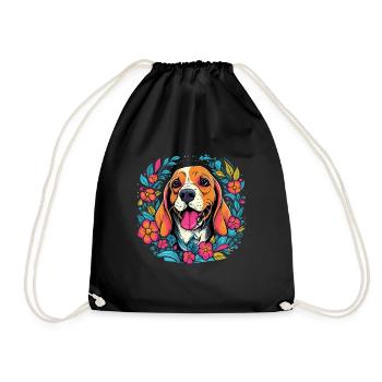Cadeau de chien Beagle - Sac de sport léger - noir - Devant