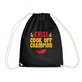 Amateur de nourriture épicée Poivre drôle Chili rouge Cook Off C - Sac de sport léger - noir - Devant