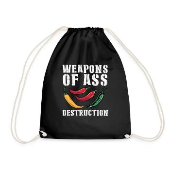 Chili Pepper Lover Spicy Food Weapons Of Ass Destr - Turnbeutel - Schwarz - Vorne