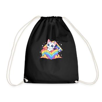 Cool Kitty Transgenre Amant Mignon Chat LGBTQ Fierté - Sac de sport léger - noir - Devant