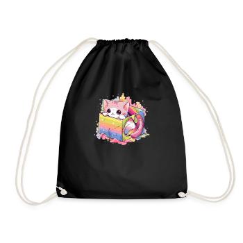 Mignon chat arc-en-ciel cool Groupe LGBT Lesbienne Gay Pun - Sac de sport léger - noir - Devant