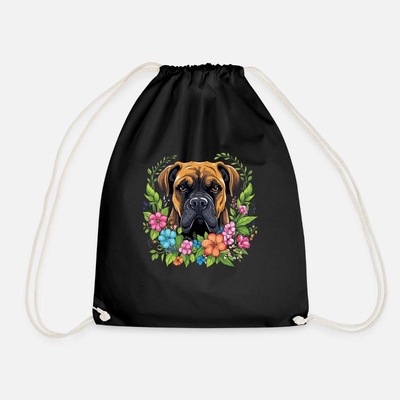 Boxer Hund Geschenk - Turnbeutel - Schwarz
