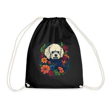Bichon Frise Chien Cadeau - Sac de sport léger - noir - Devant