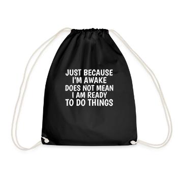 Black Humor Funny - Drawstring Bag - black - Front