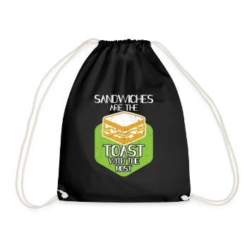 Sandwiches Are Toast With The Toast - Turnbeutel - Schwarz - Vorne