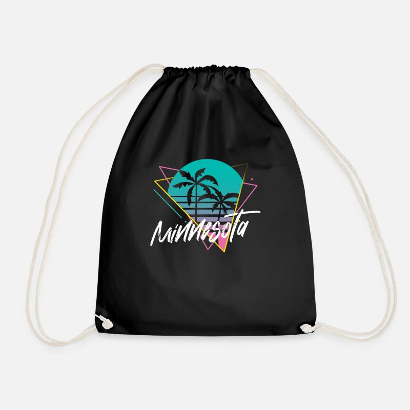 Minnesota - Drawstring Bag - black