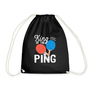 King Of The Ping Drôle Table de Tennis De Table - Sac de sport léger - noir - Devant