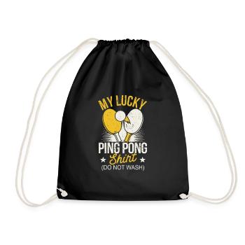My Lucky Ping Pong Shirt Do Not Wash Lustiger - Turnbeutel - Schwarz - Vorne