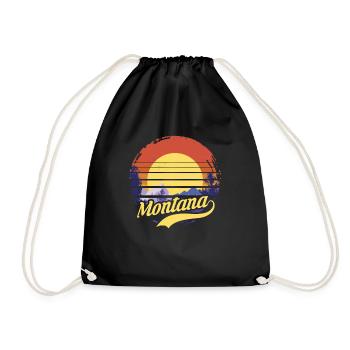 Montana - Drawstring Bag - black - Front