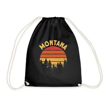 Montana - Drawstring Bag - black - Front