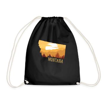 Montana - Drawstring Bag - black - Front