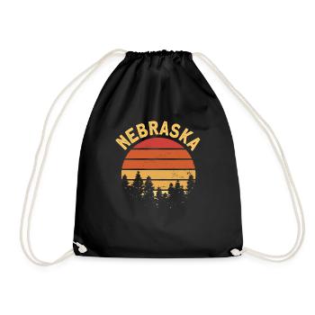 Nebraska - Turnbeutel - Schwarz - Vorne