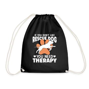 Si vous ne lke chien de sauvetage, vous avez besoin d’une thérapie - Sac de sport léger - noir - Devant
