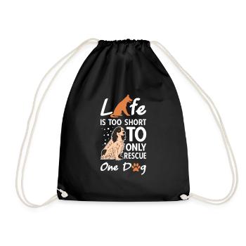 La vie est trop courte pour ne sauver qu’un seul chien - Sac de sport léger - noir - Devant