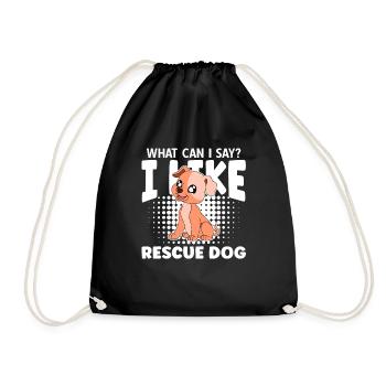 Que puis-je dire que j’aime Rescue Dog - Sac de sport léger - noir - Devant