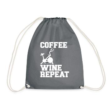 Indoor Cycling Bike Workout - Drawstring Bag - grey - Front