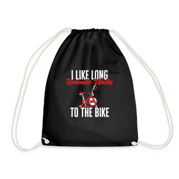 Indoor Cycling Bike Workout - Drawstring Bag - black - Front