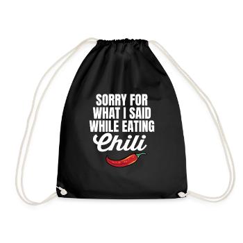 Désolé pour ce que j’ai dit en mangeant du Chili Red Peppe - Sac de sport léger - noir - Devant