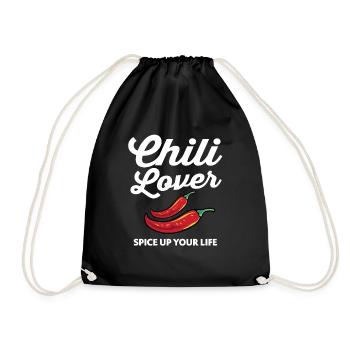 Poivrons rouges Nourriture épicée Drôle Chili Lover Spice Up Y - Sac de sport léger - noir - Devant