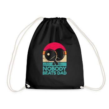 Personne ne bat papa Drôle de joueur de tennis de table - Sac de sport léger - noir - Devant