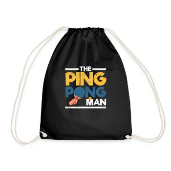 Le joueur de tennis de table drôle de Ping Pong Man - Sac de sport léger - noir - Devant