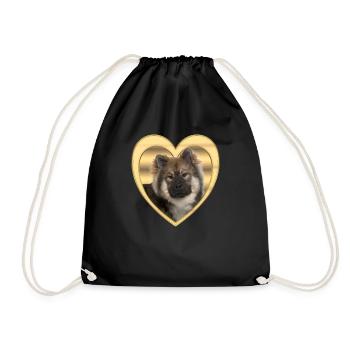 Eurasier - Amoureux des chiens - Cœur de chien - Sac de sport léger - noir - Devant