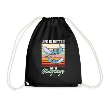 Raies pastenagues Raies manta Raies océaniques - Sac de sport léger - noir - Devant