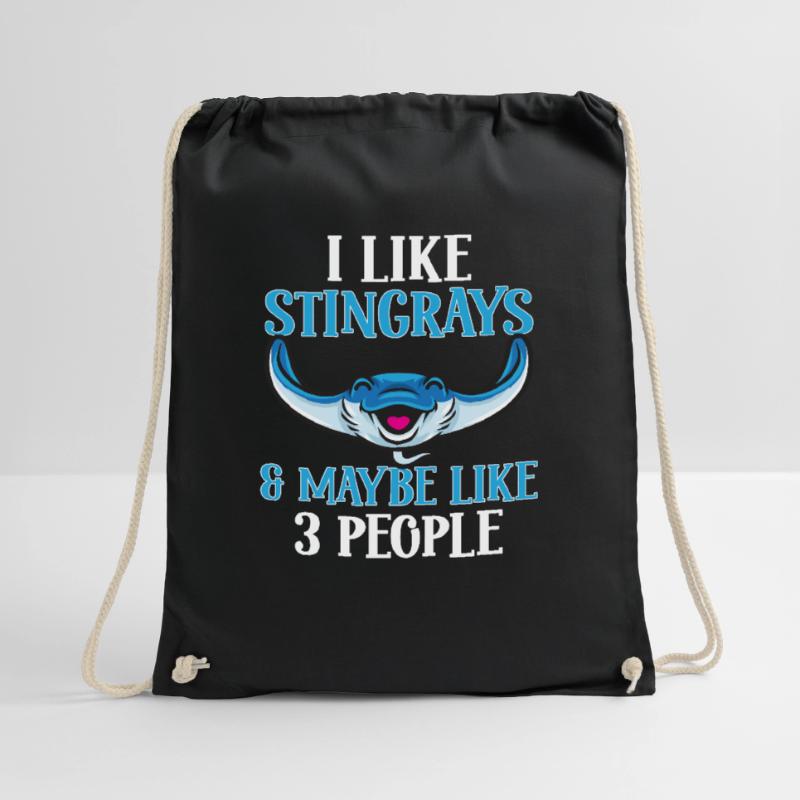 Stingrays, manta rays, ocean rays, rays Drawstring Bag