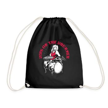 Dibs On The Drummer - Drawstring Bag - black - Front