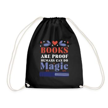 Livres Preuve Les Humains Font Magique Amoureux des livres - Sac de sport léger - noir - Devant