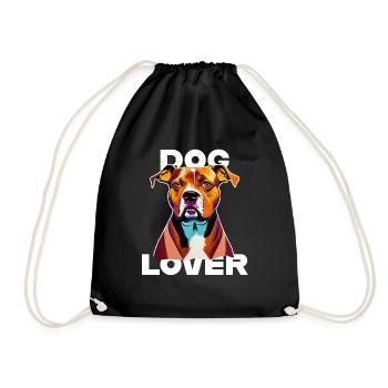 Amant des chiens American Stafford - Sac de sport léger - noir - Devant