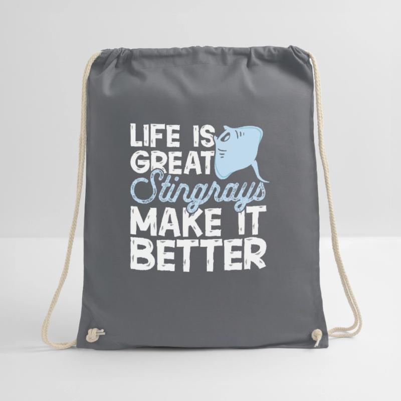 Stingrays, manta rays, ocean rays, rays Drawstring Bag