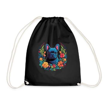 Frenchie Chien Bulldog Français Cadeau - Sac de sport léger - noir - Devant