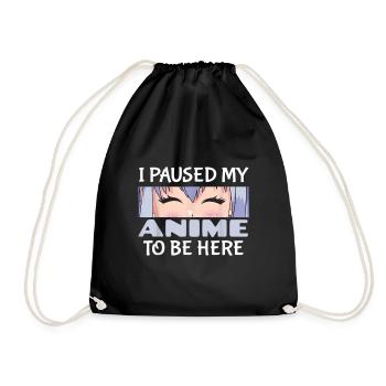 Anime Gift - Japanese Gift I Love Anime for Sao - Drawstring Bag - black - Front