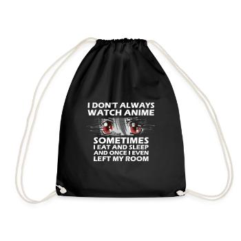 Anime Gift For n Girls Women Boys Cute Anime Merch - Drawstring Bag - black - Front